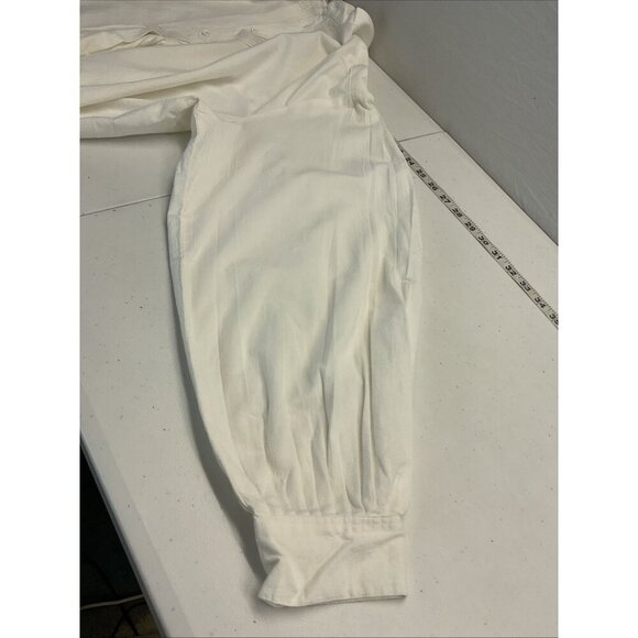 NEW J. Peterman Mens Shirt sz XL Pleated Ivory Poets Sleeve pioneer reenactment‎ - Picture 9 of 15